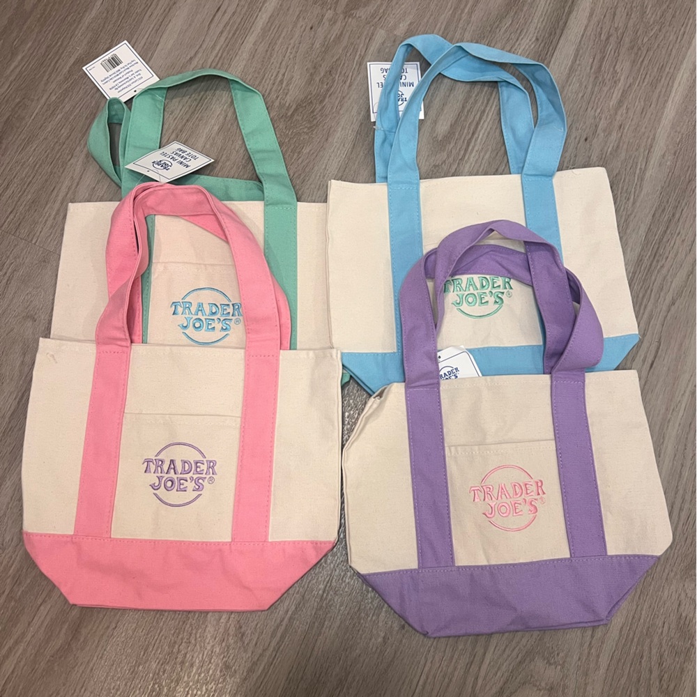 NWT Trader Joe’s Mini Tote Bundle ALL 4 COLORS